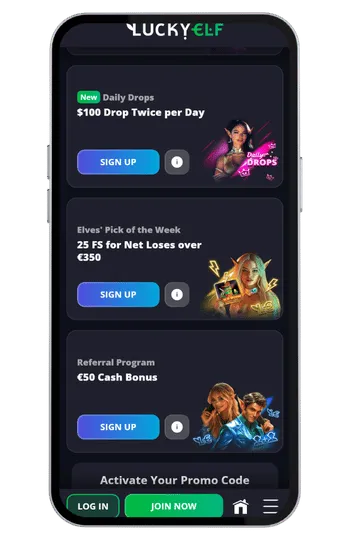 LuckyElf mobile app